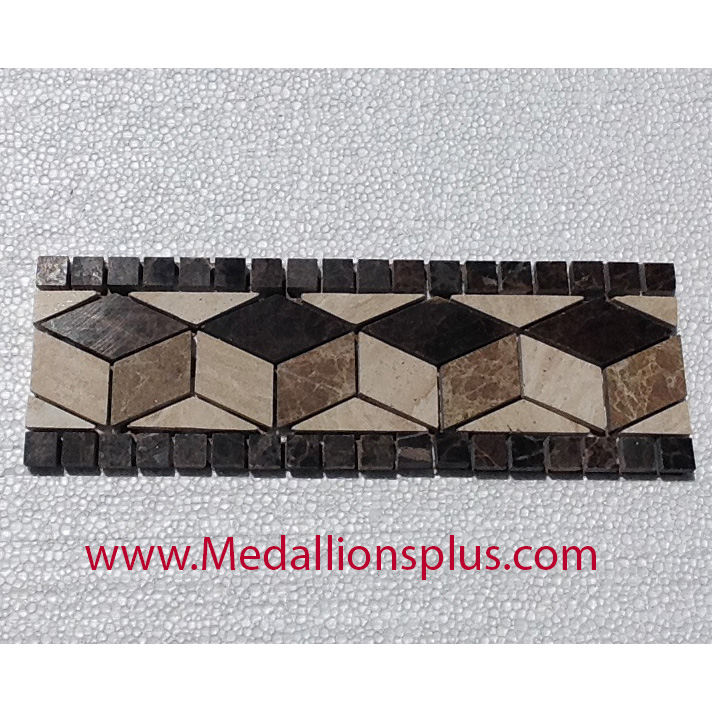 Dark Marble Polished - Tile Border 4" x 12"